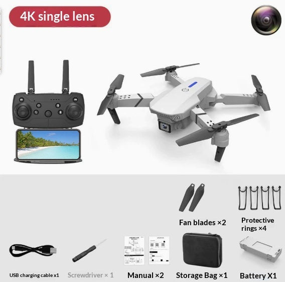 E88 Drone Aerial Photography HD 4K Dual Camera Remote Control Airplane Toy
